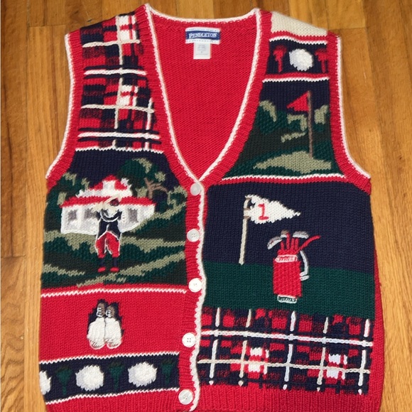 Pendleton Novelty Golfer Vest - Picture 1 of 3